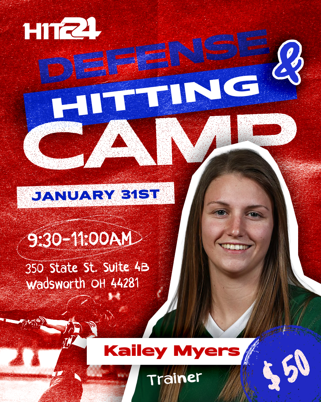 Youth Baseball/Softball Hitting Camp 1/31 Wadsworth