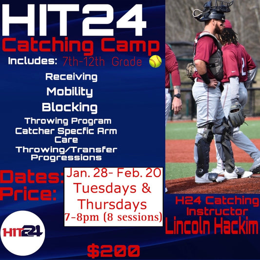 4 WEEK SOFTBALL CATCHING CAMP COACH LINCOLN      7-8PM- Jan 28th, 30th Feb- 4th, 6th, 11th, 13th, 18th & 20th