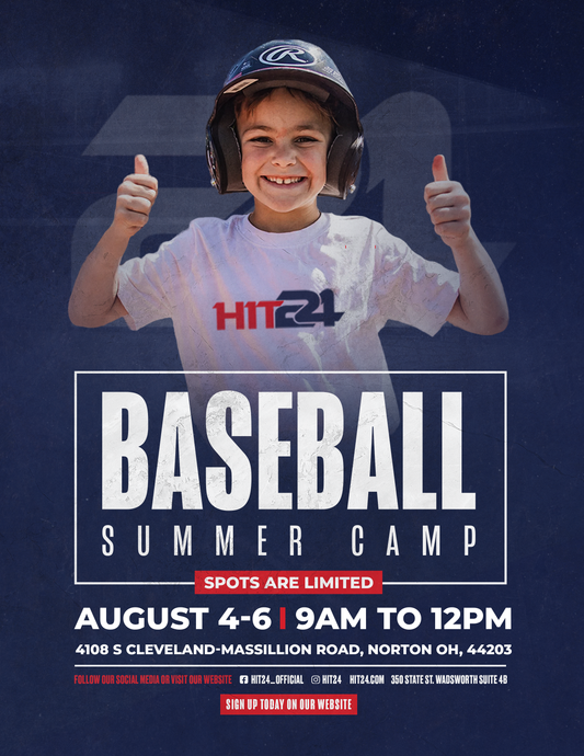 HIT24 SUMMER BASEBALL CAMP @NORTON 8/4-8/6 9A-12P *Early Bird Discount*