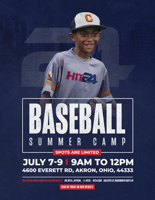 HIT24 SUMMER BASEBALL CAMP @REVERE  7/7-7/9 9A-12P *Early Bird Discount*