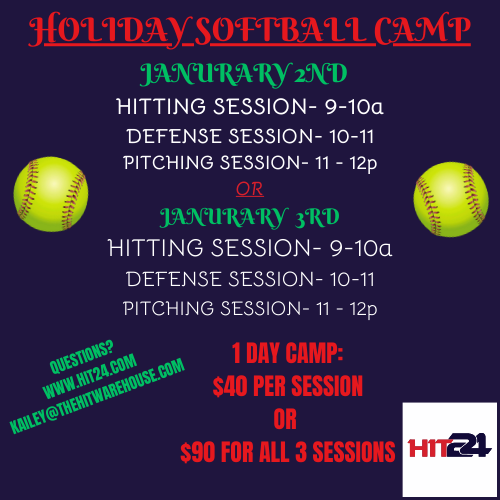 HIT24 DAILY SOFTBALL CAMP JANUARY 2ND